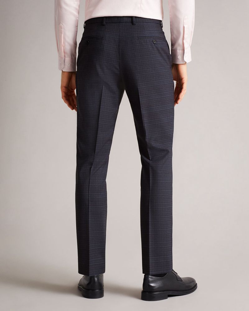 Ted Baker Berwits Slim Navy Check Kostymer Herr Marinblå | SDG-867049
