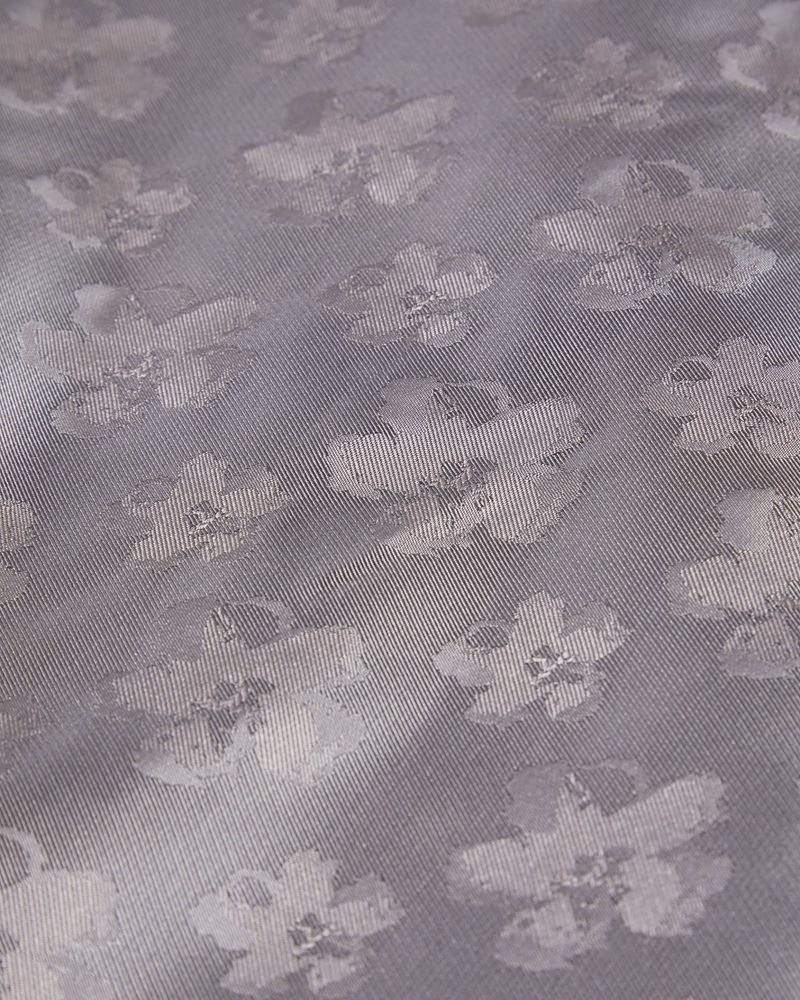 Ted Baker Besquar Magnolia Jacquard Pocket Square Slipsar Herr Silver | CTS-897435