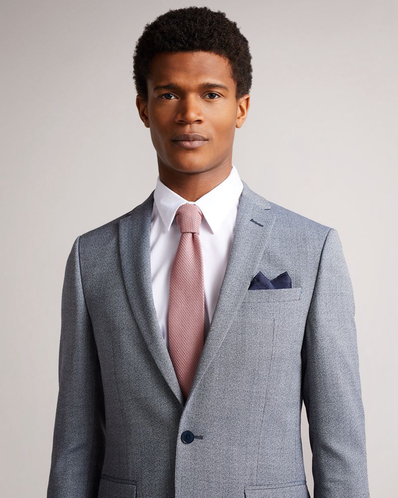 Ted Baker Besquar Magnolia Jacquard Pocket Square Slipsar Herr Marinblå | ULH-841752