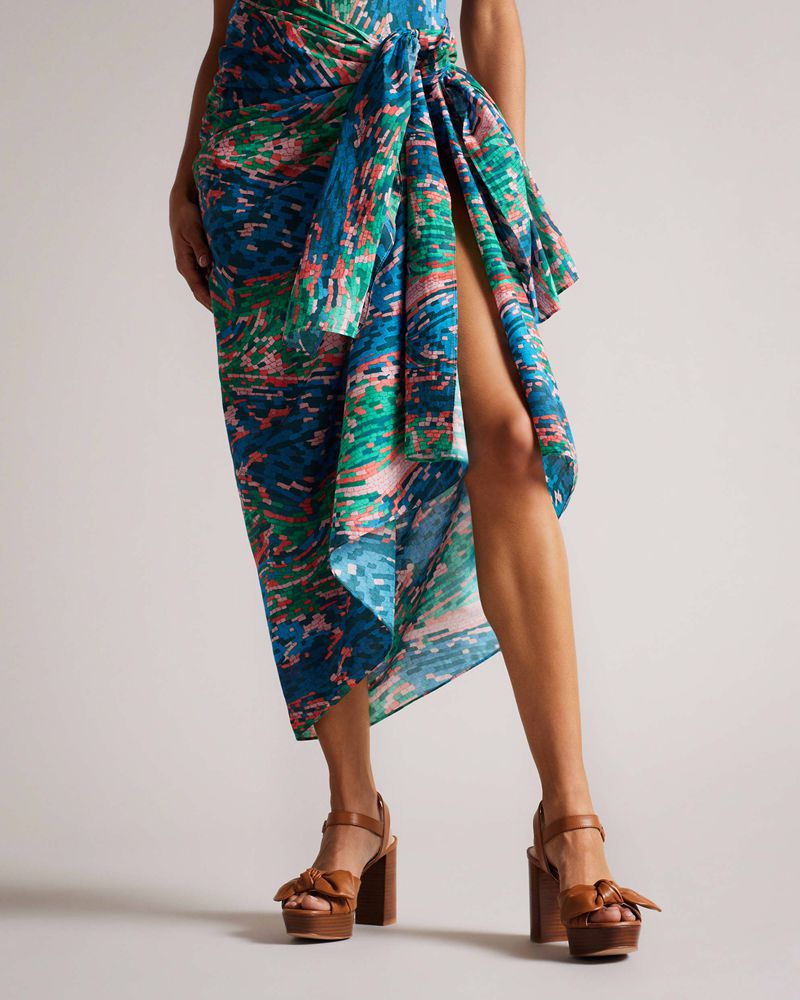 Ted Baker Betani Flirty Texture Beach Sarong Badkläder Dam Rosa | XSN-304682