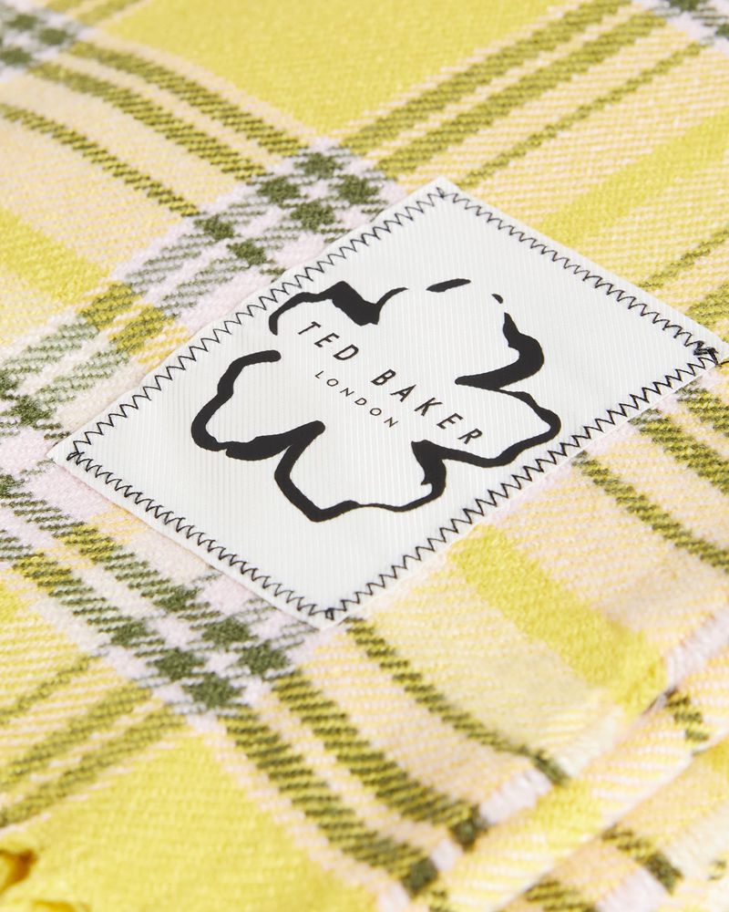 Ted Baker Betheni Mini Check Halsduk Dam Gula | FVK-951637