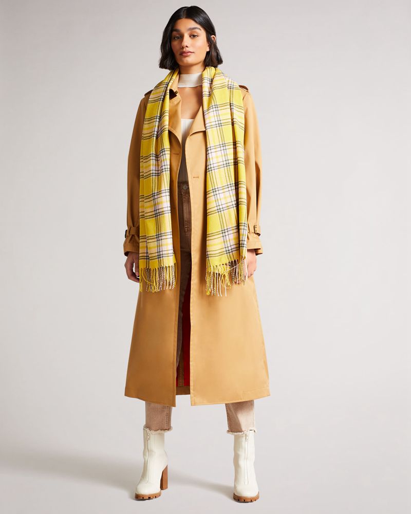 Ted Baker Betheni Mini Check Halsduk Dam Gula | FVK-951637
