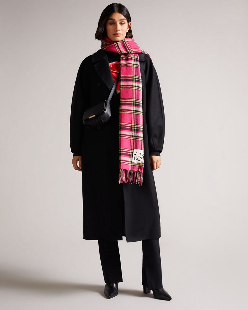 Ted Baker Betheni Mini Check Halsduk Dam Rosa | MJW-029341
