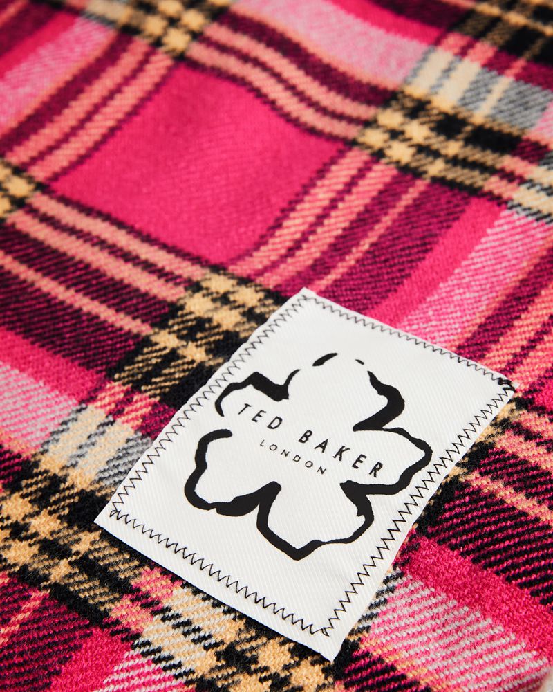 Ted Baker Betheni Mini Check Halsduk Dam Rosa | MJW-029341