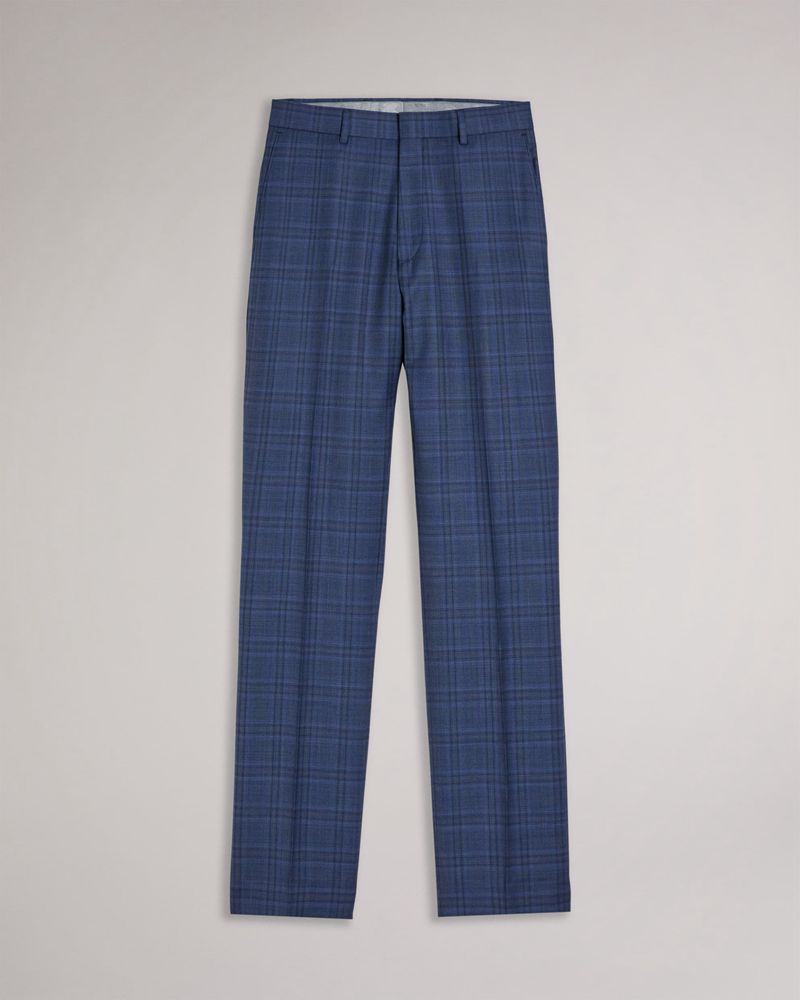 Ted Baker Bollits Slim Mid Blue Check Kostymer Herr Blå | VFA-928364