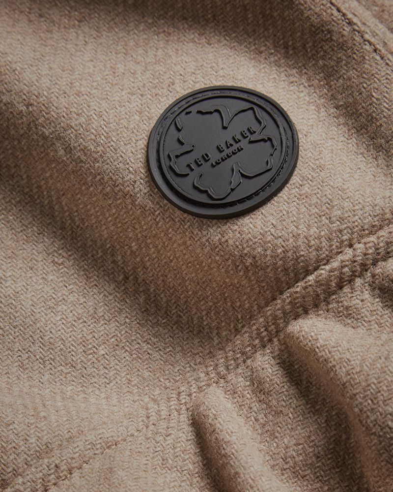Ted Baker Bovey Heavy Wool Overhead Badkläder Herr Bruna | YTS-258467