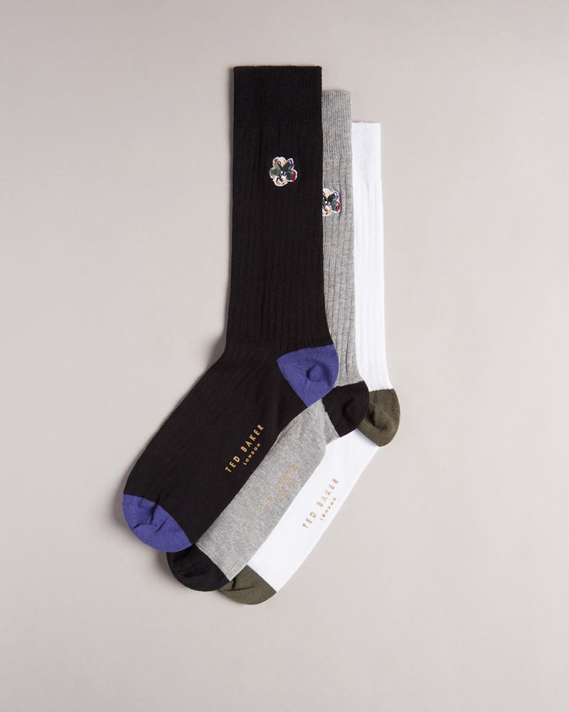 Ted Baker Boxone Three Pack Of Strumpor Herr Olika Färger | GCH-357049
