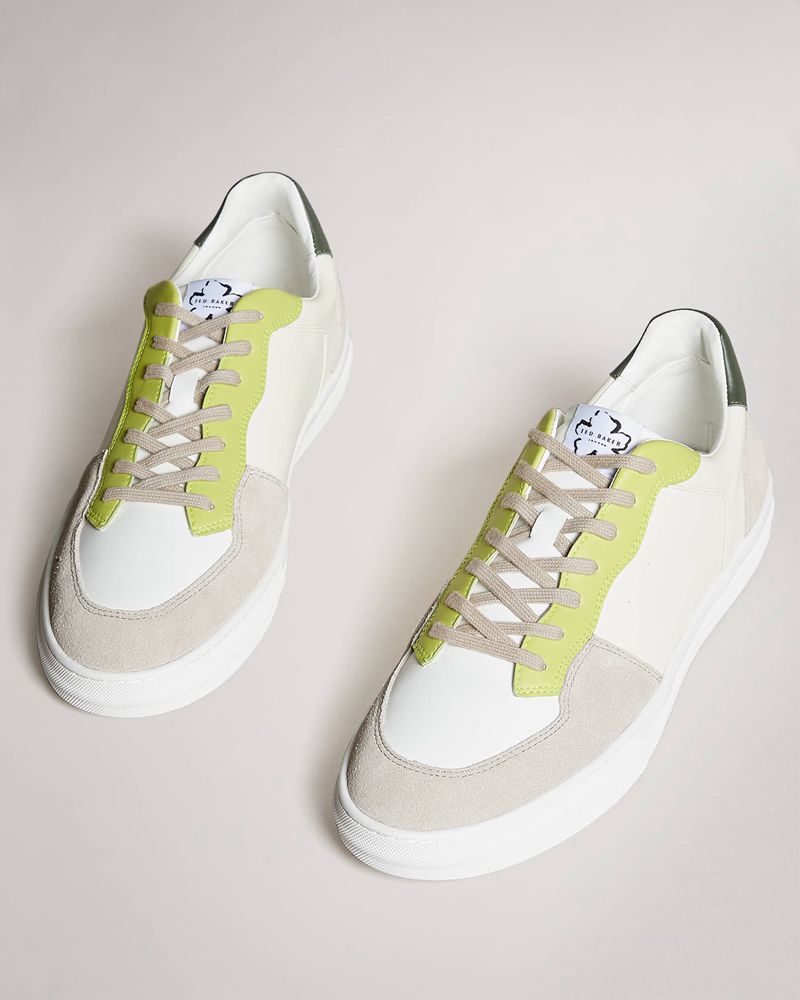 Ted Baker Brent Retro Cupsole Leathers Sneakers Herr Gula Gröna | GMP-427130