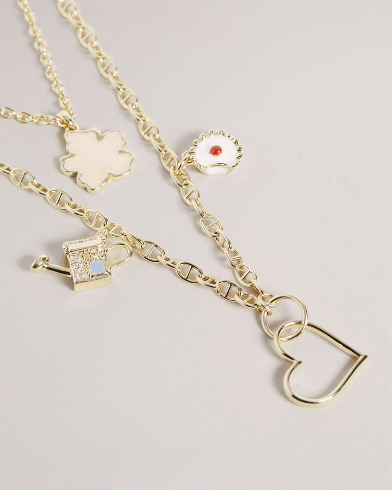 Ted Baker Brianka Charm Necklace Smycken Dam Guld | EHV-382490