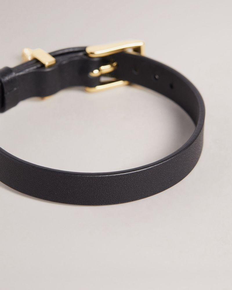 Ted Baker Brielli Läder Bracelet Smycken Dam Svarta | IHQ-641237