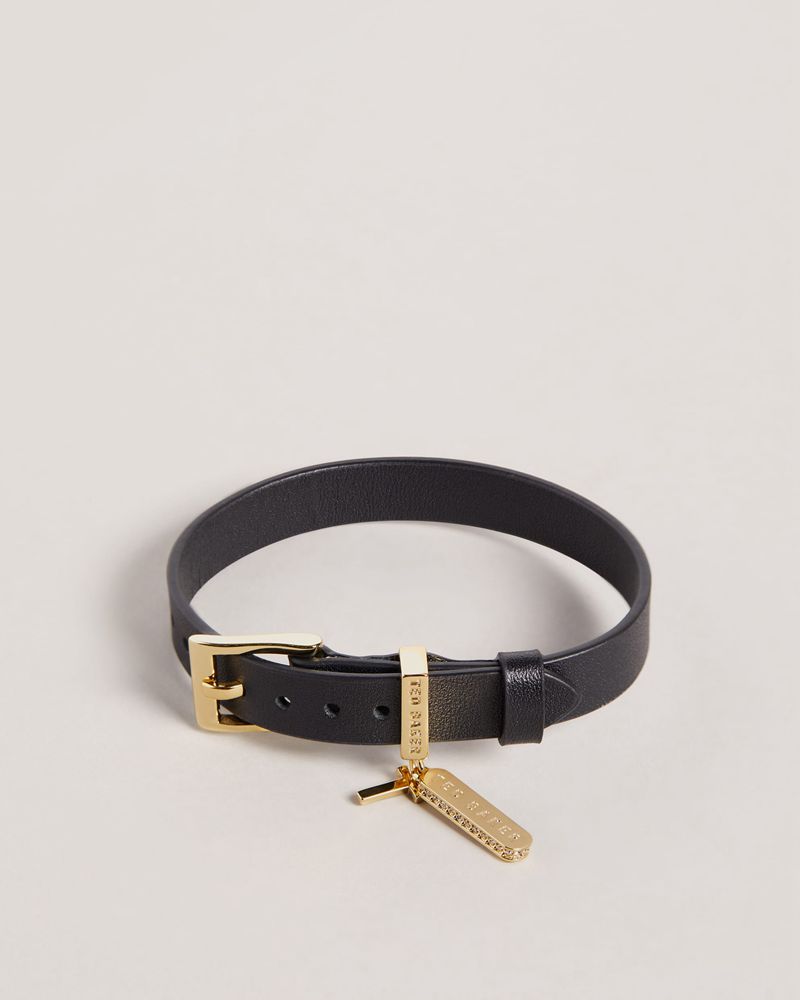 Ted Baker Brielli Läder Bracelet Smycken Dam Svarta | IHQ-641237
