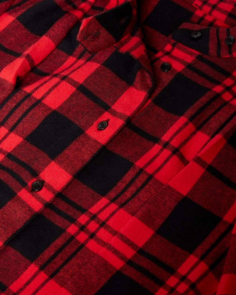 Ted Baker Briten Check Flannel With Knife Pleat Blast Dam Svarta | VJL-089475