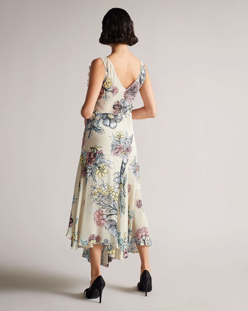 Ted Baker Cadenza Floral Sheer Klänning Dam Olika Färger | JLN-192375