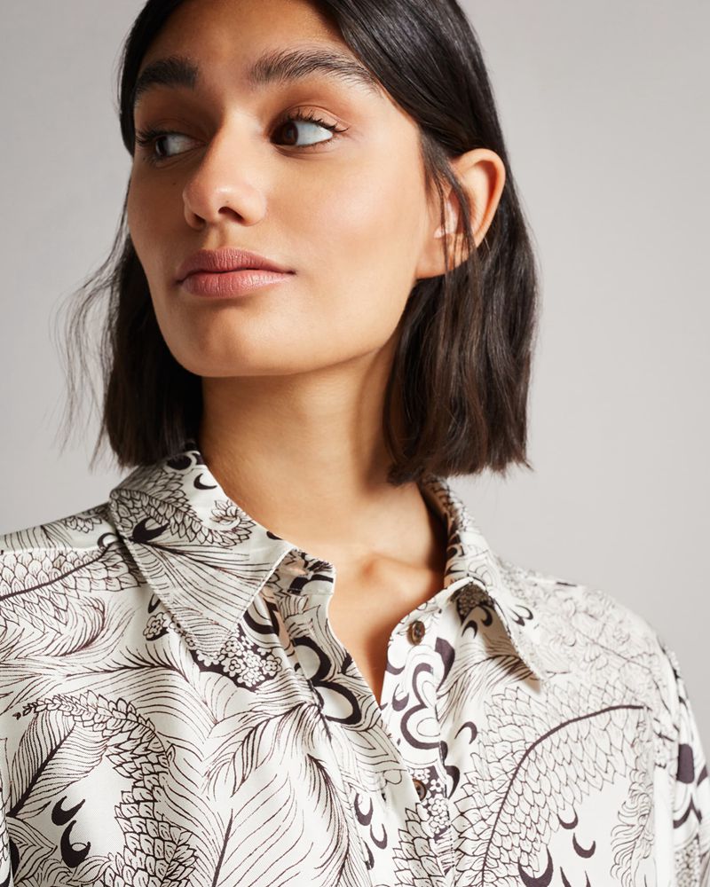 Ted Baker Caitrin Asymmetrical Klänning Dam Vita | XTQ-804612