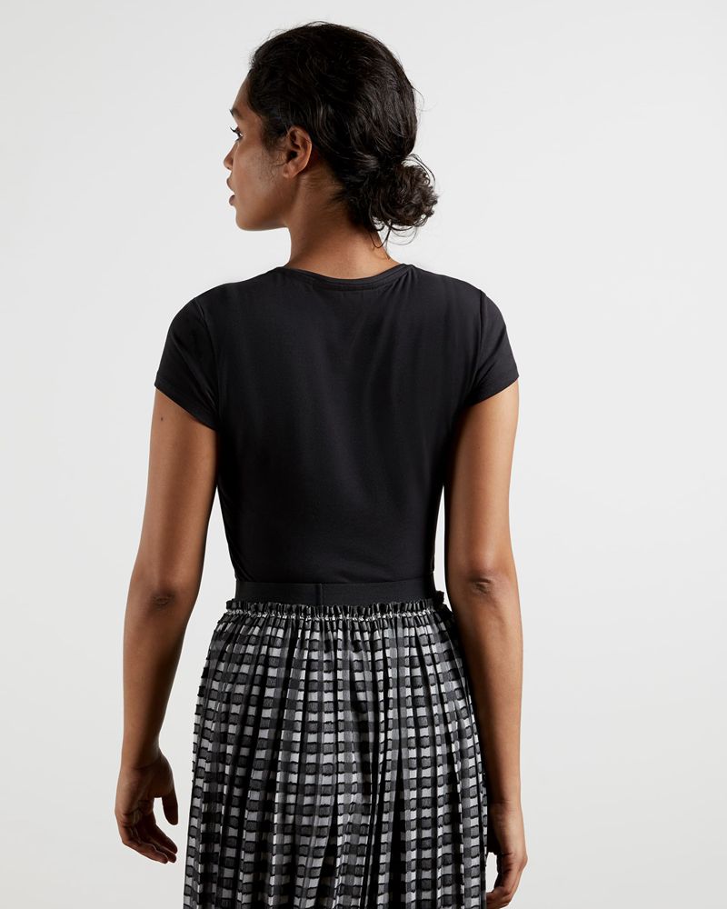 Ted Baker Calmin Fitted Blast Dam Svarta | XKS-637412