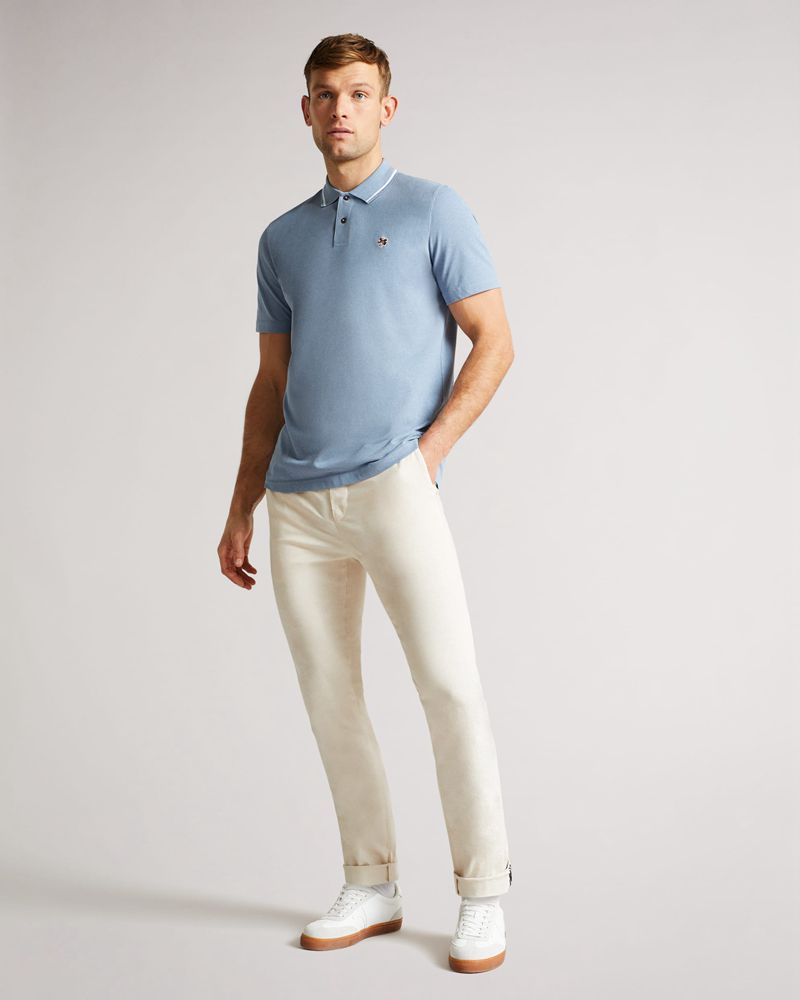 Ted Baker Camdn Sleeve Polo Blast Herr Blå | AHF-152437