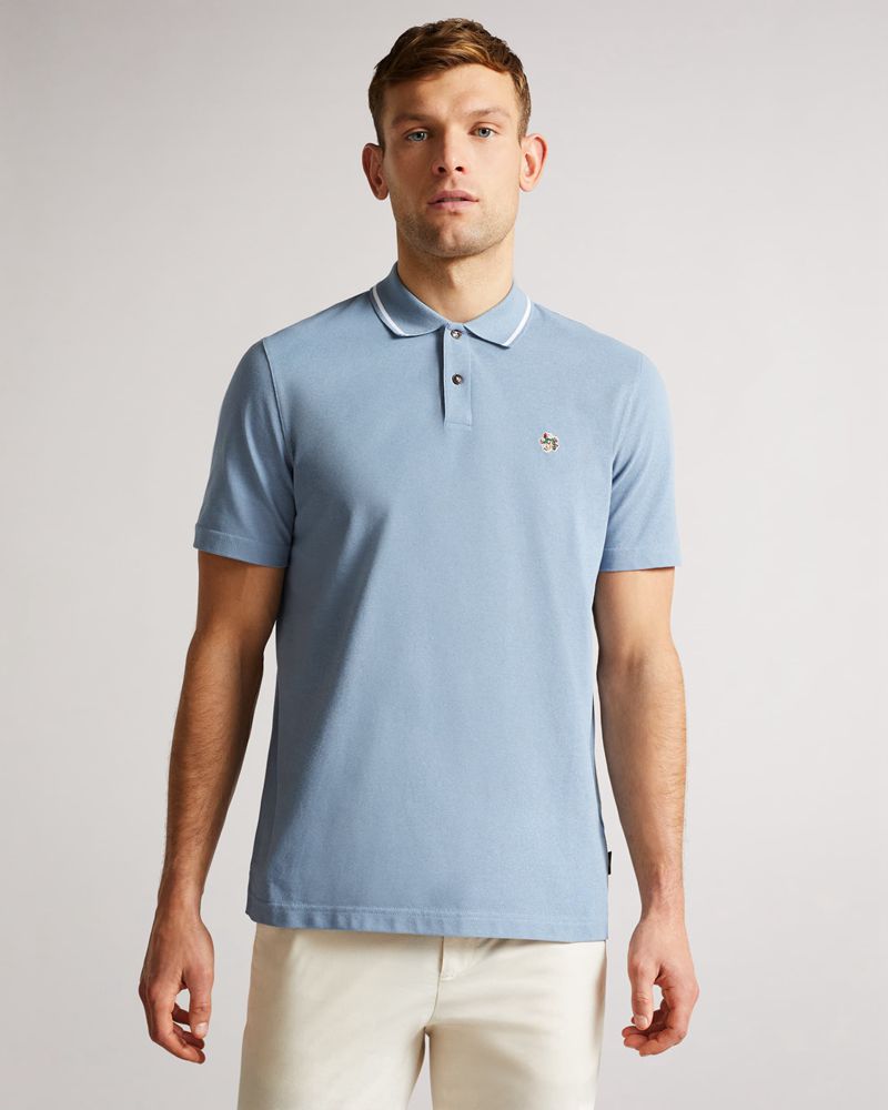 Ted Baker Camdn Sleeve Polo Blast Herr Blå | AHF-152437