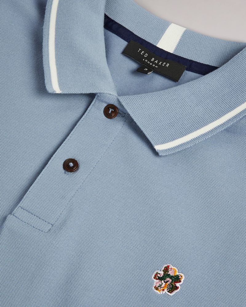 Ted Baker Camdn Sleeve Polo Blast Herr Blå | AHF-152437