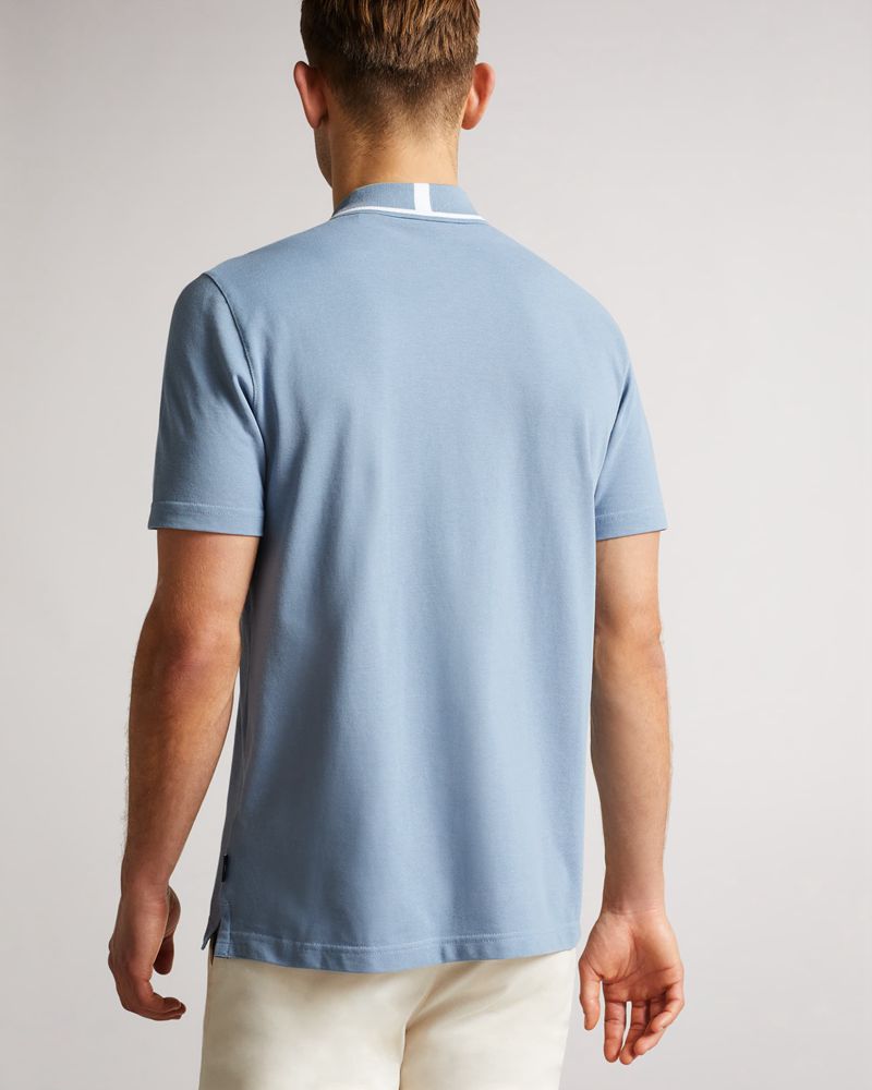 Ted Baker Camdn Sleeve Polo Blast Herr Blå | AHF-152437