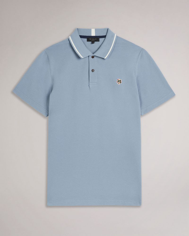 Ted Baker Camdn Sleeve Polo Blast Herr Blå | AHF-152437