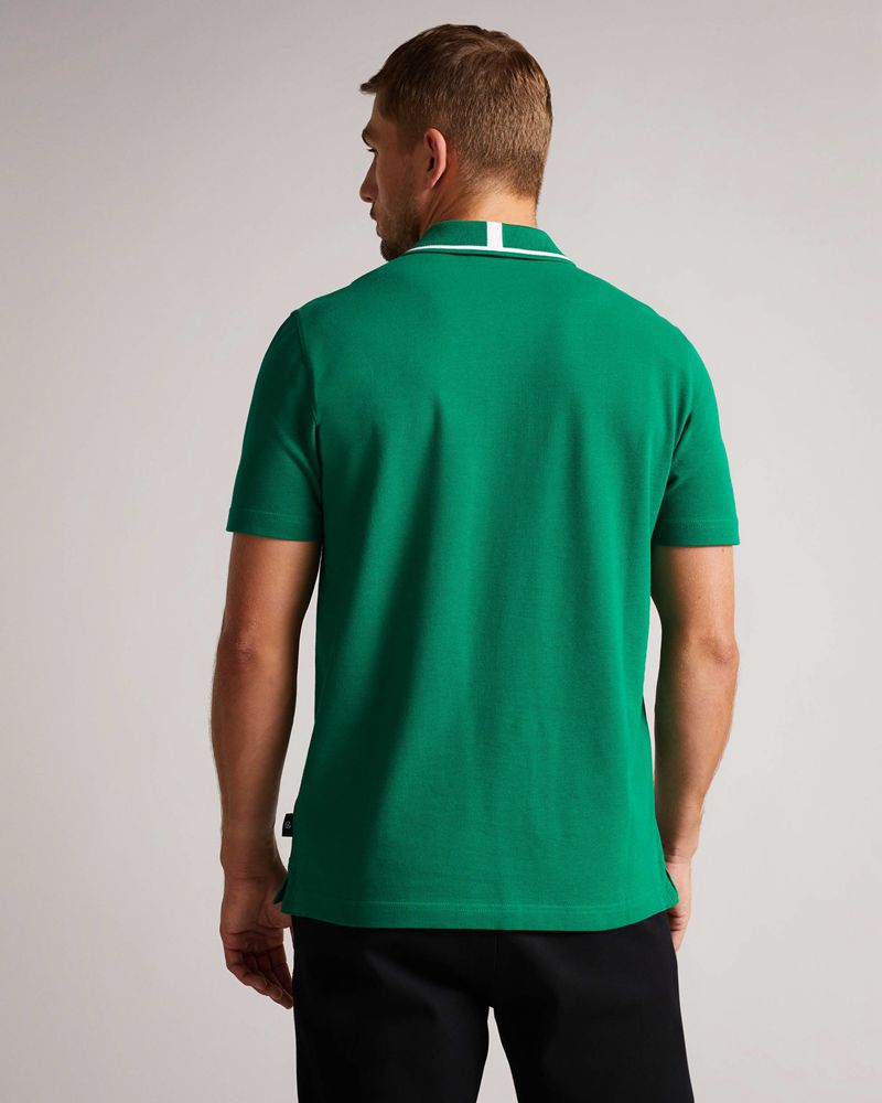 Ted Baker Camdn Sleeve Polo Blast Herr Gröna | UGE-205631