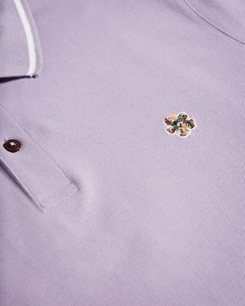 Ted Baker Camdn Sleeve Polo Blast Herr Lila | XYR-693458