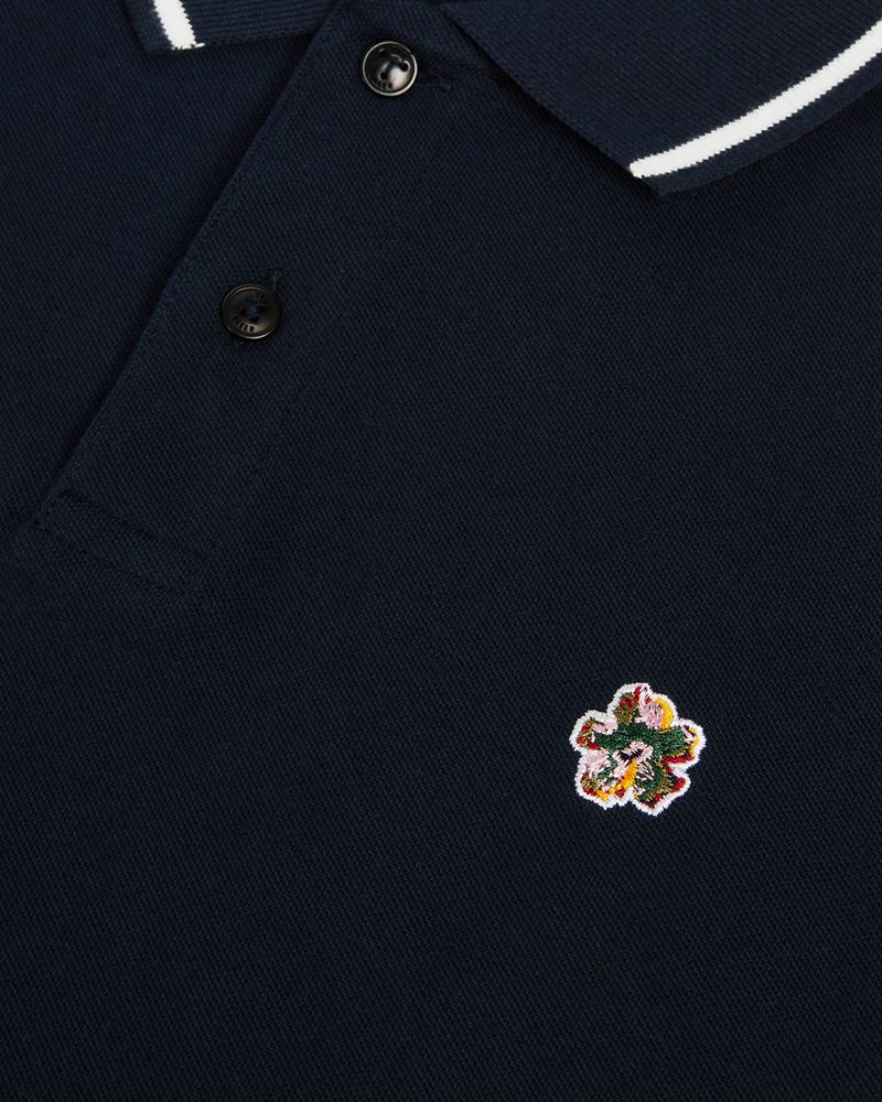 Ted Baker Camdn Sleeve Polo Blast Herr Marinblå | UMF-395746