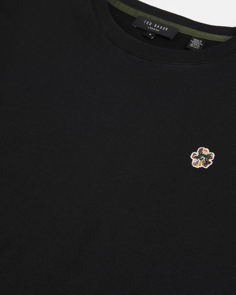 Ted Baker Canada Long Sleeve T Blast Herr Svarta | TUM-604597
