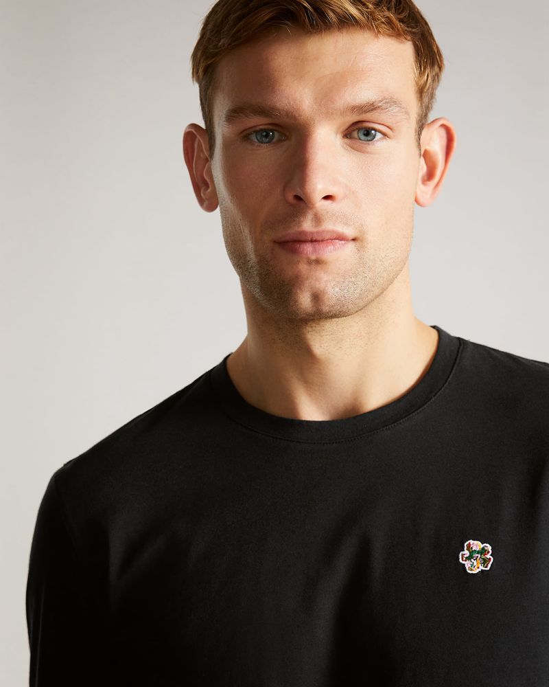 Ted Baker Canada Long Sleeve T Blast Herr Svarta | TUM-604597