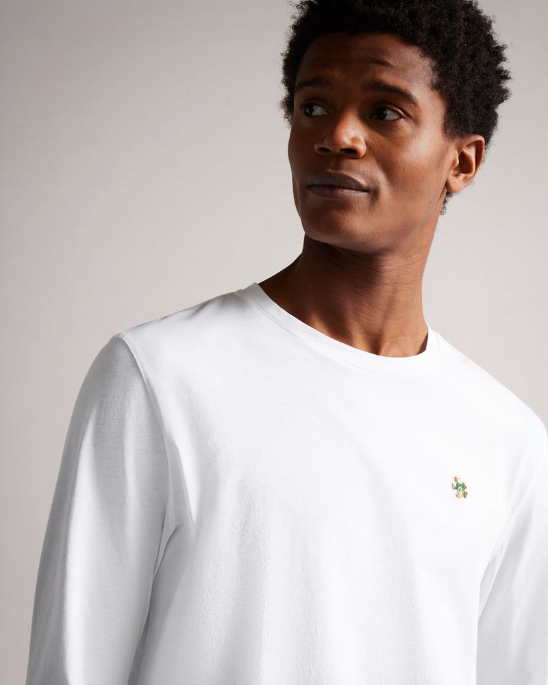 Ted Baker Canada Long Sleeve T Blast Herr Vita | VPE-238469