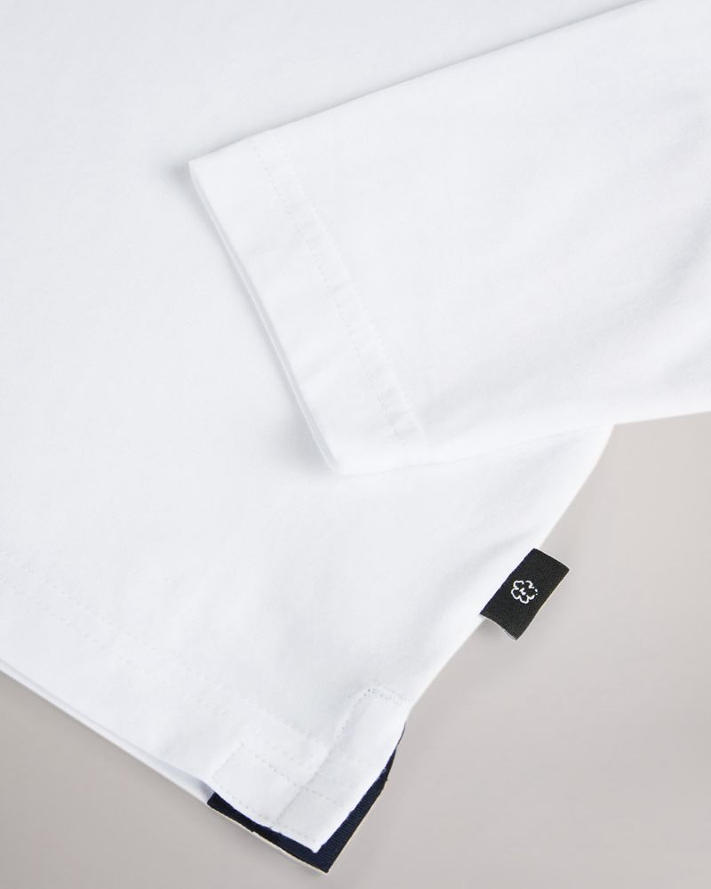 Ted Baker Canada Long Sleeve T Blast Herr Vita | VPE-238469