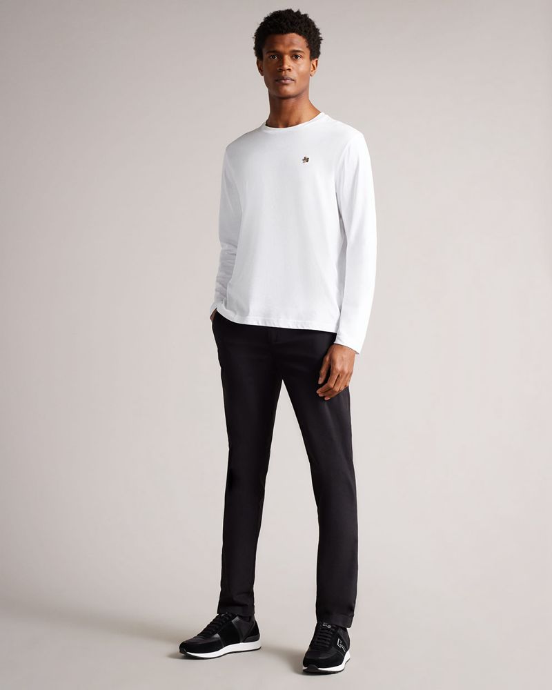 Ted Baker Canada Long Sleeve T Blast Herr Vita | VPE-238469