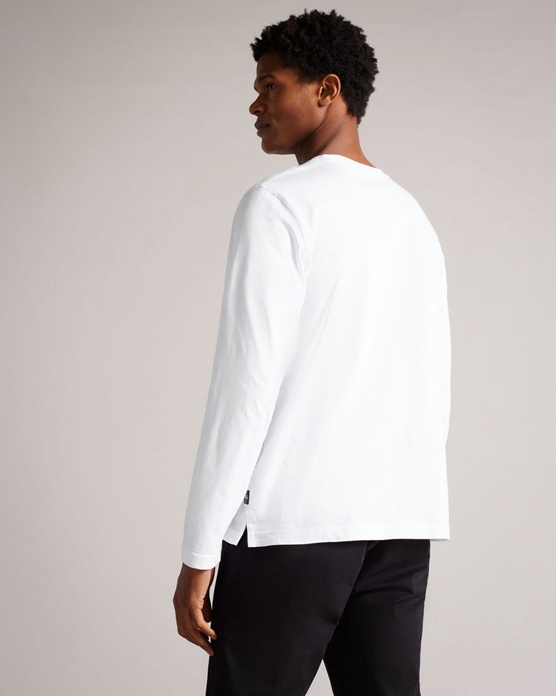 Ted Baker Canada Long Sleeve T Blast Herr Vita | VPE-238469