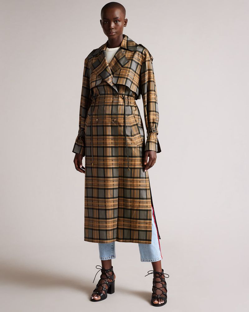 Ted Baker Catryna Check Trench Rockar Dam Bruna | BKQ-732968