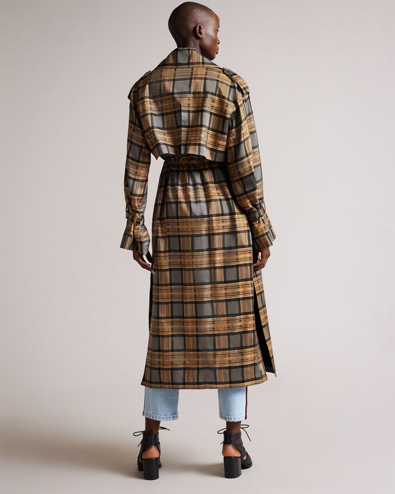 Ted Baker Catryna Check Trench Rockar Dam Bruna | BKQ-732968