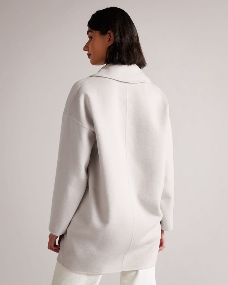 Ted Baker Caysa Cocoon With Oversized Collar Jacka Dam Rosa | DOR-918705
