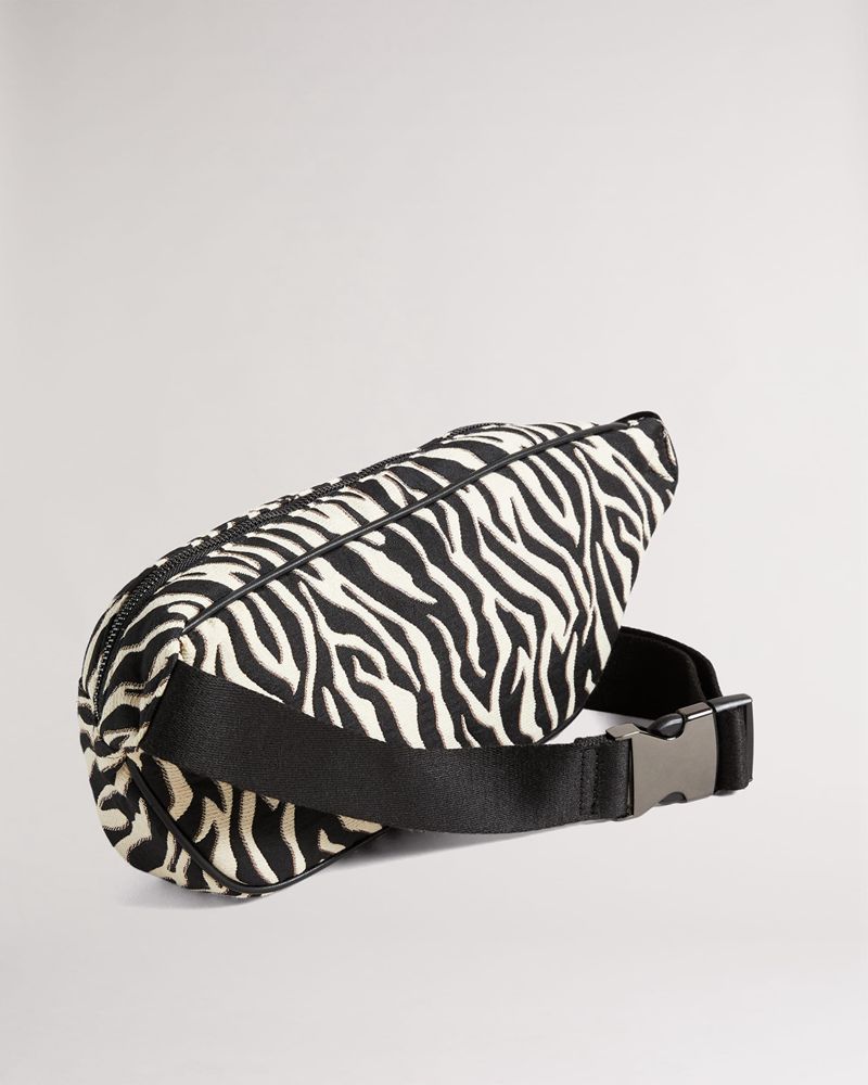 Ted Baker Cayzena Unisex Zebra Detail Nylon Crossbody Väska Dam Vita | TLW-726395