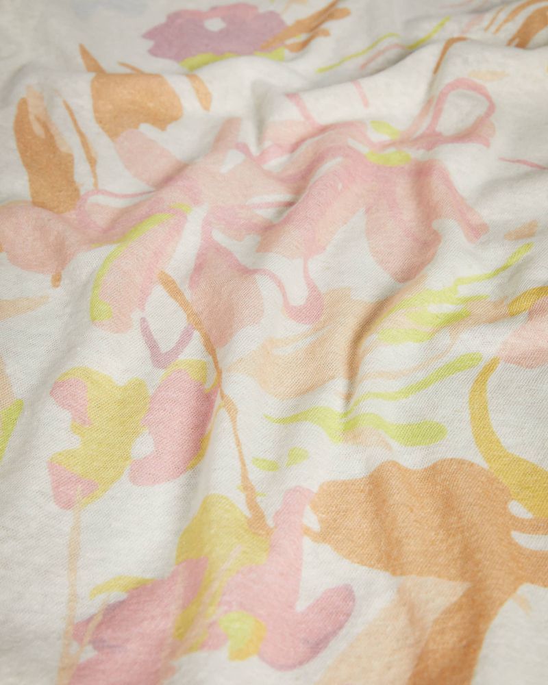 Ted Baker Ciana V Neck Printed Linen Blast Dam Vita | DLG-469180