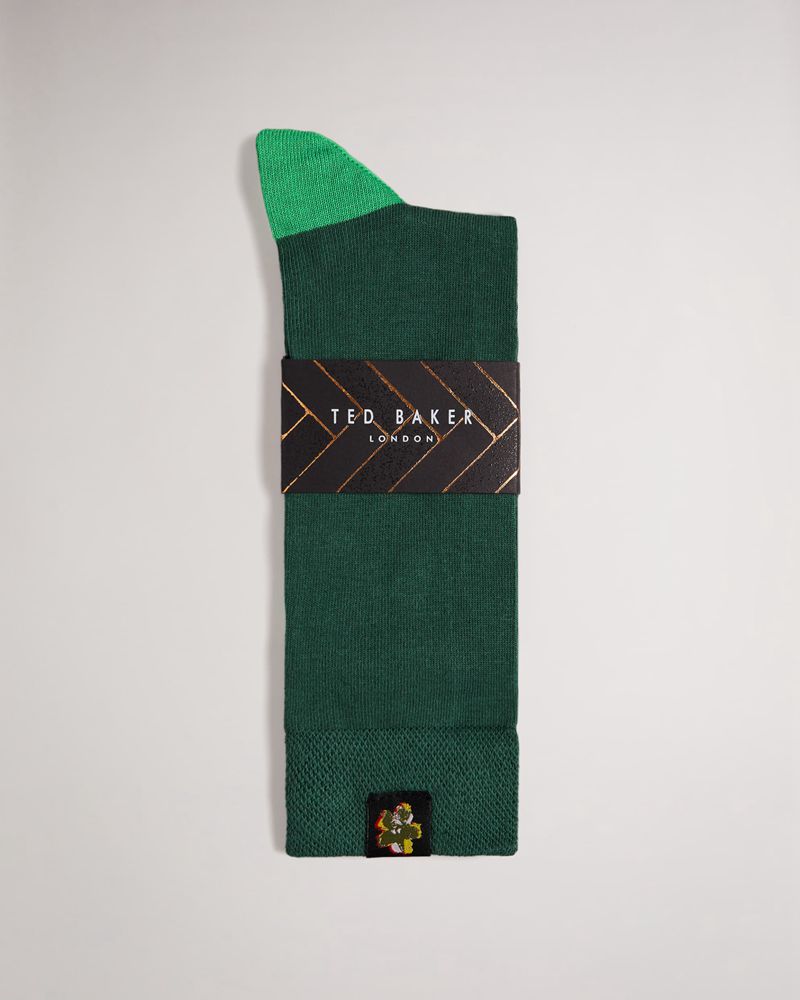 Ted Baker Clasic Plain Strumpor Herr Gröna | ADM-817463
