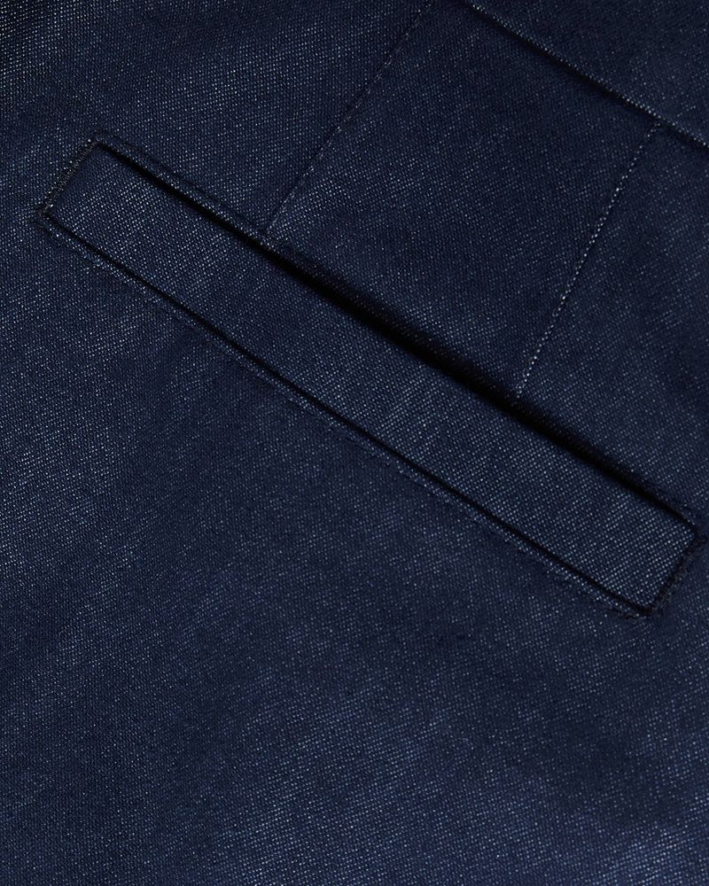 Ted Baker Cleigh Darnley Fit Denim Look Trs Byxor Herr Marinblå | FPX-490273