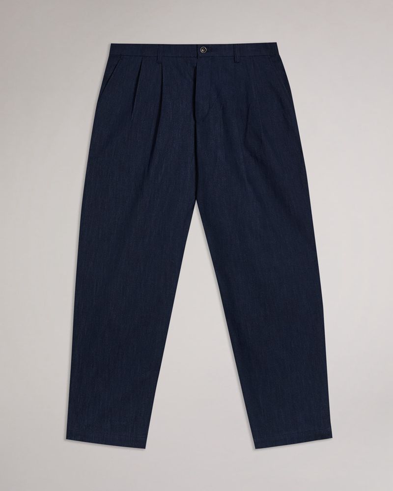 Ted Baker Cleigh Darnley Fit Denim Look Trs Byxor Herr Marinblå | FPX-490273