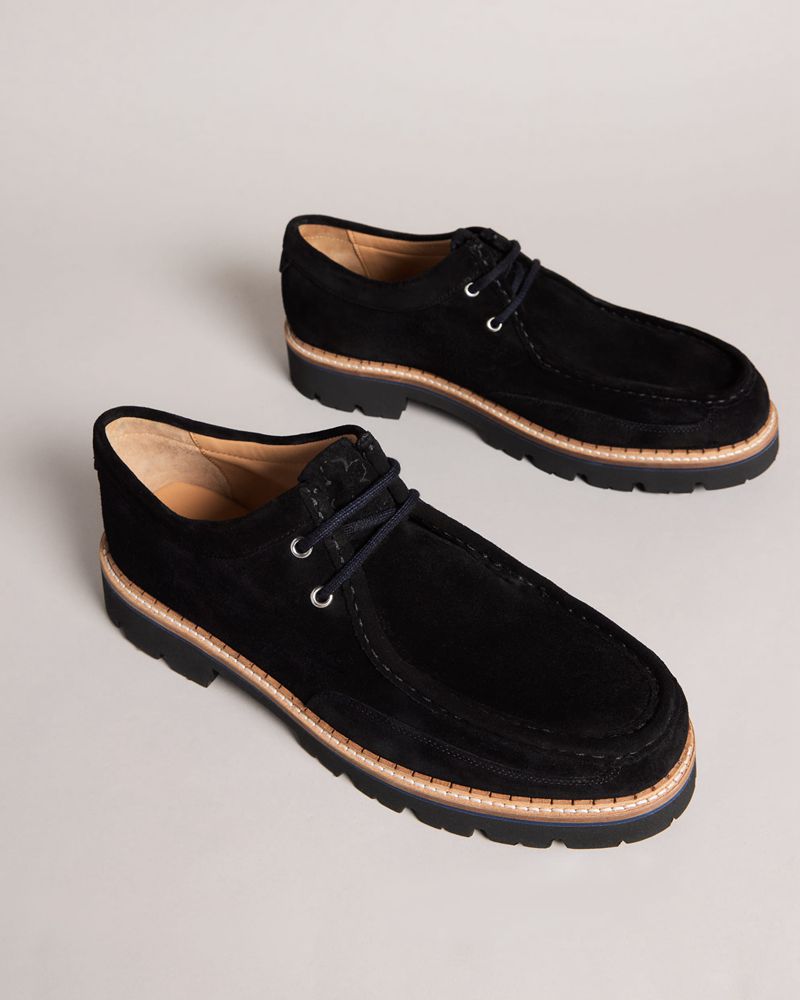 Ted Baker Clerdd Tjock Sole Mocka Loafers Herr Svarta | OHW-627049