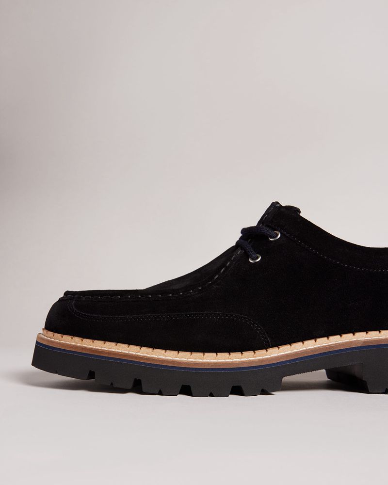 Ted Baker Clerdd Tjock Sole Mocka Loafers Herr Svarta | OHW-627049