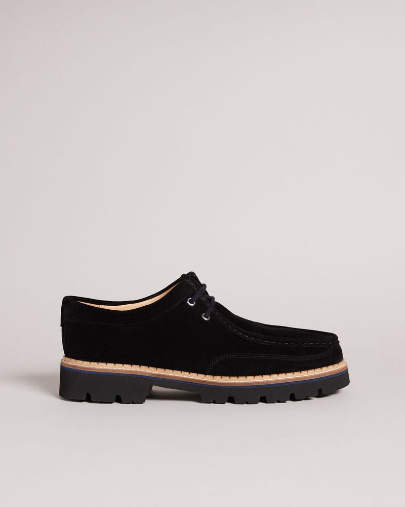 Ted Baker Clerdd Tjock Sole Mocka Loafers Herr Svarta | OHW-627049