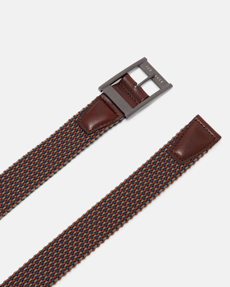 Ted Baker Columm Reversible Elastic Bälte Herr Orange | OBR-413607