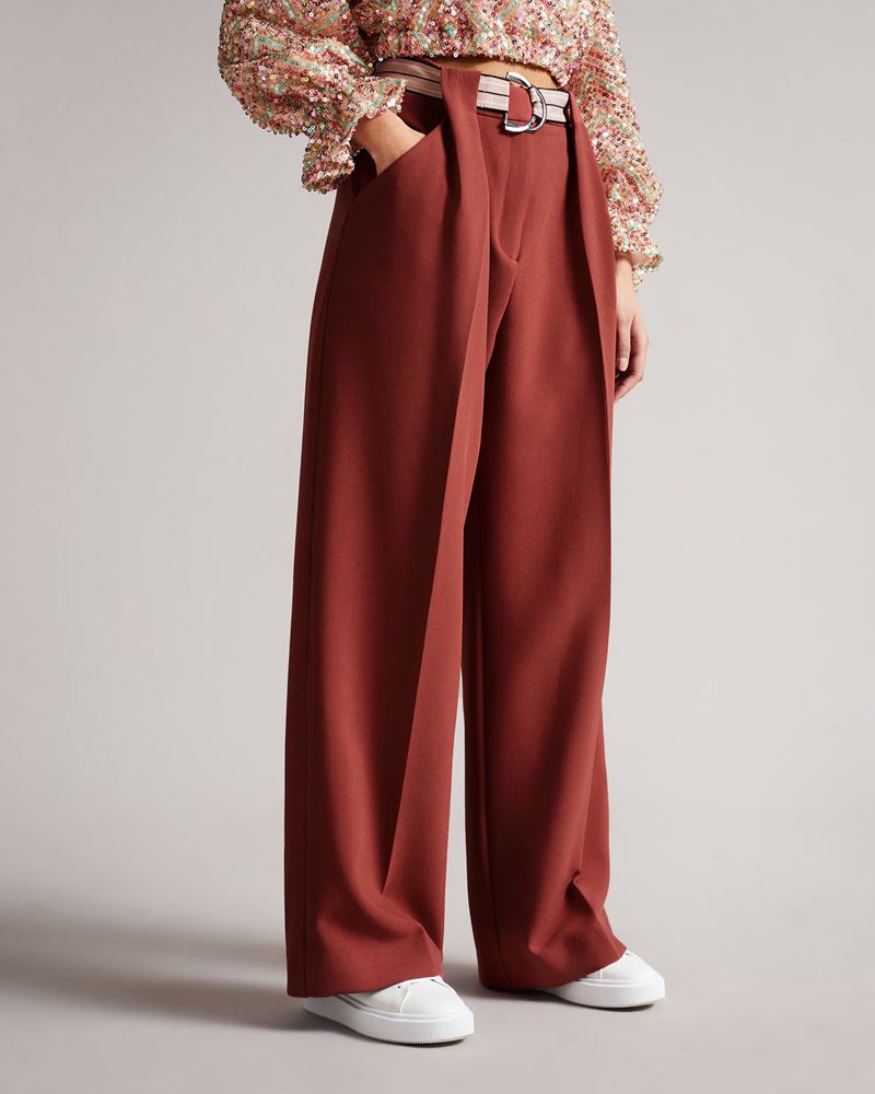 Ted Baker Conces Tailored Breda Leg Byxor Dam Bruna | QNH-120387