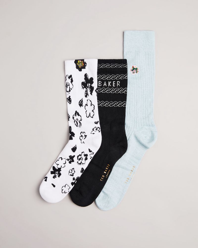 Ted Baker Coolpak Three Pack Of Strumpor Herr Olika Färger | FDM-359712