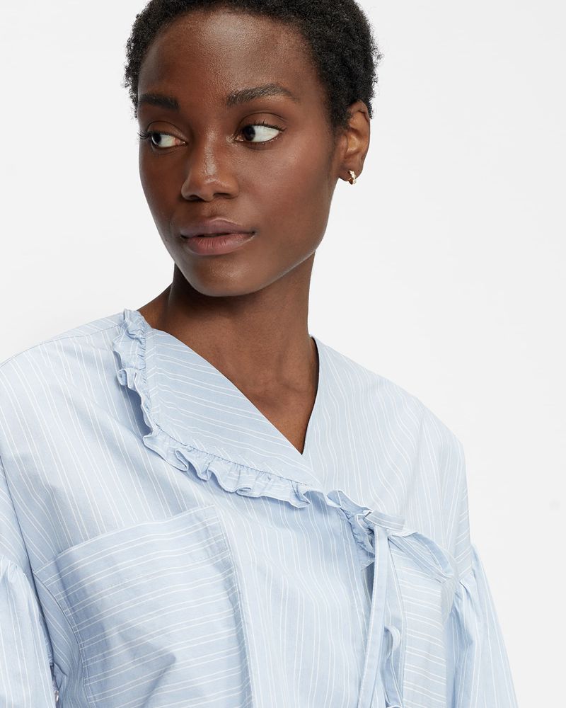 Ted Baker Cornwal Gathered Blast Dam Blå | HCP-051729
