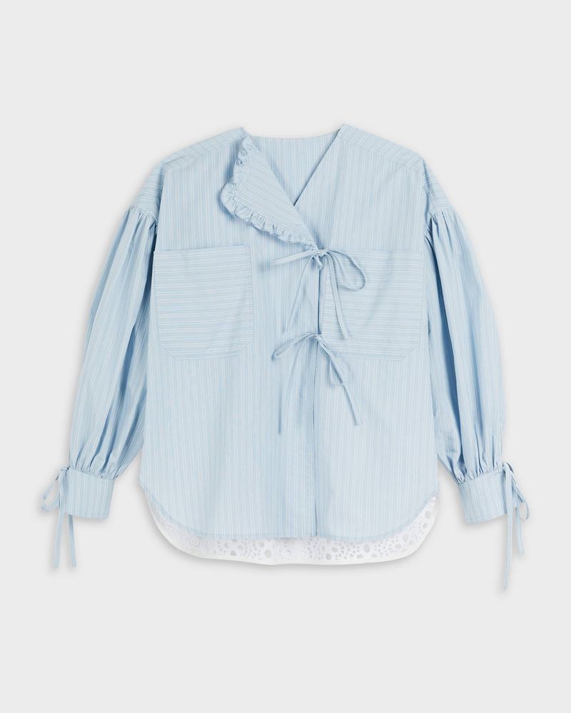 Ted Baker Cornwal Gathered Blast Dam Blå | HCP-051729