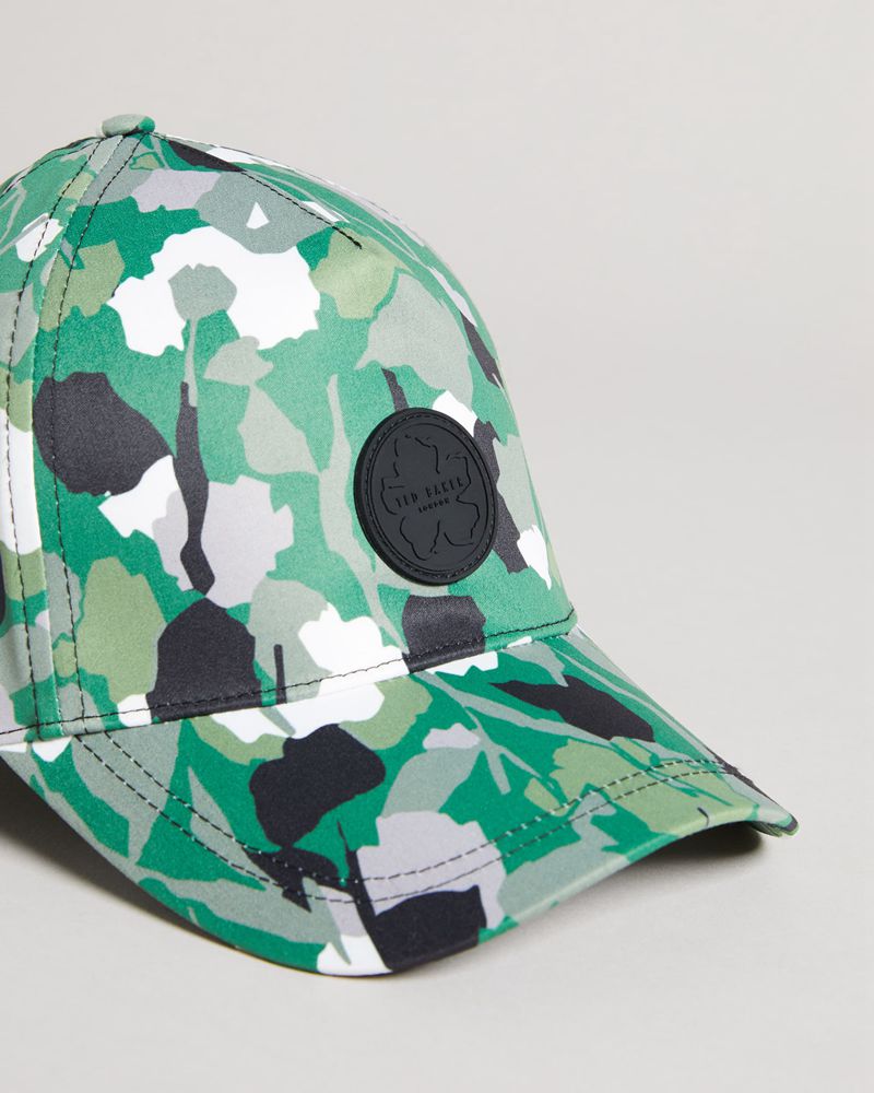 Ted Baker Creig Camo Printed Nylon Baseball Cap Hatt Herr Gröna | CTB-518429